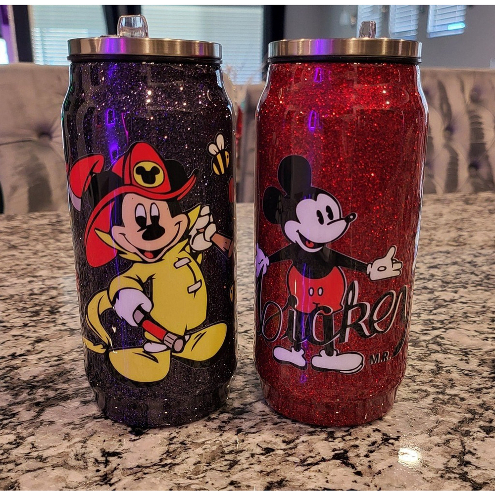 Disney set of two 12oz soda can tumblers
